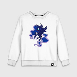 Свитшот хлопковый детский Принцесса Луна из My Little Pony в кино, цвет: белый