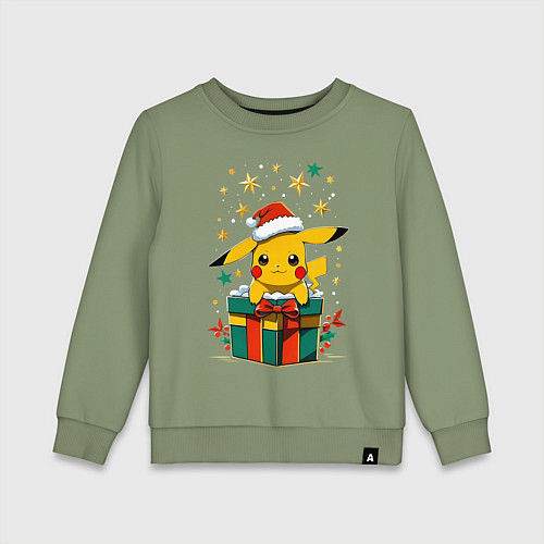 Детский свитшот Новогодний пика-пика / Авокадо – фото 1