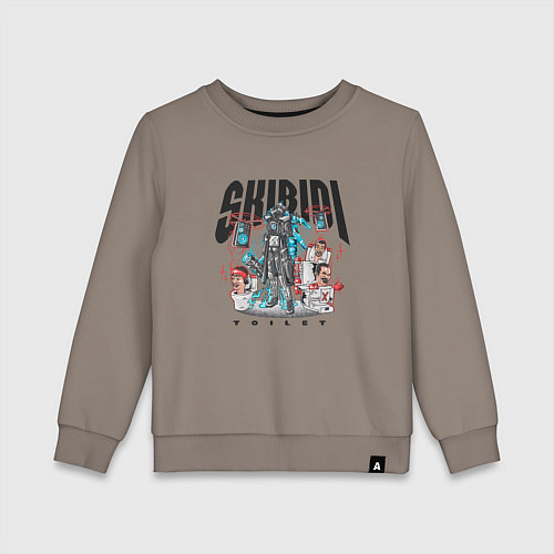 Детский свитшот Скибиди туалет и титан / Утренний латте – фото 1