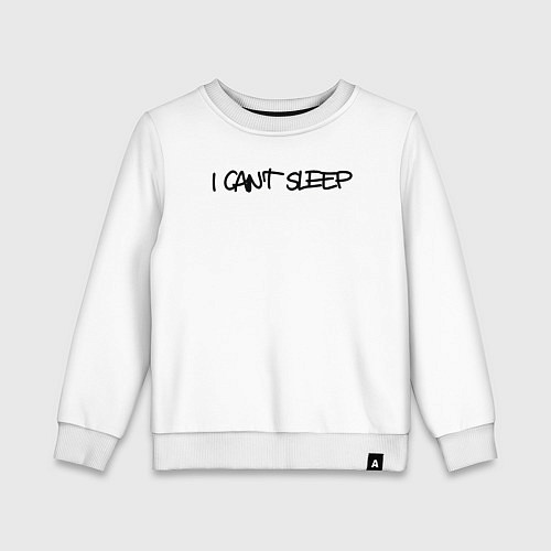 Детский свитшот I cant sleep / Белый – фото 1