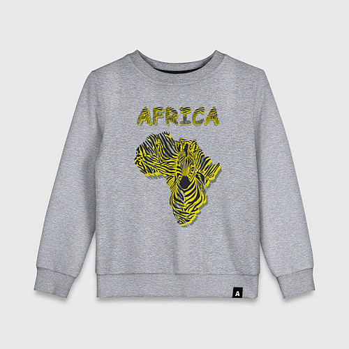 Детский свитшот Zebra Africa / Меланж – фото 1