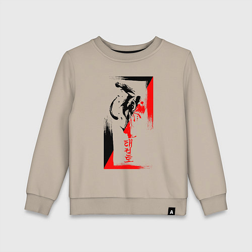 Детский свитшот Боевые искуства black and red / Миндальный – фото 1