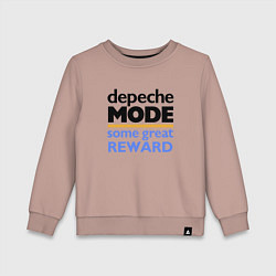 Свитшот хлопковый детский Depeche Mode - Some Great Reward, цвет: пыльно-розовый