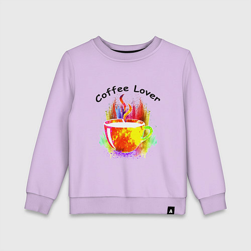Детский свитшот Люблю пить кофе / Лаванда – фото 1