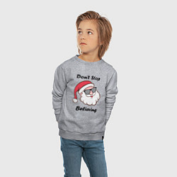Свитшот хлопковый детский Не бросай верить, цвет: меланж — фото 2