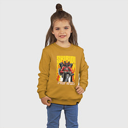 Свитшот хлопковый детский Спикермен на троне, цвет: горчичный — фото 2