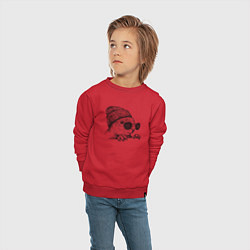 Свитшот хлопковый детский Белка на стиле, цвет: красный — фото 2