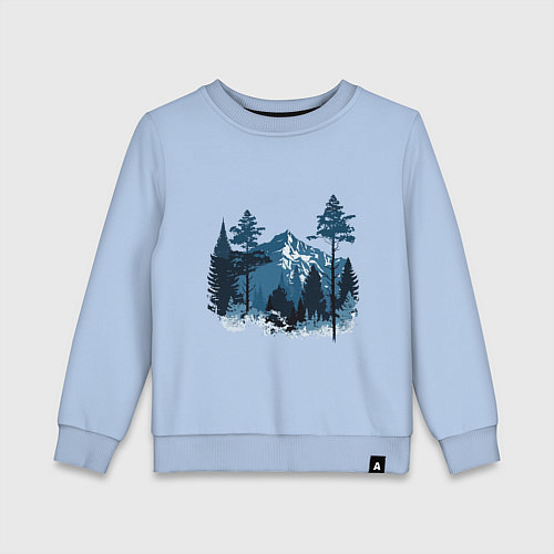 Детский свитшот Графика горный пейзаж / Мягкое небо – фото 1