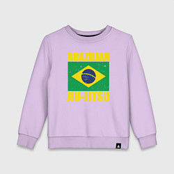 Свитшот хлопковый детский Brazilian jiu-jitsu, цвет: лаванда