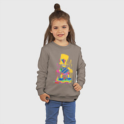 Свитшот хлопковый детский Color Bart, цвет: утренний латте — фото 2