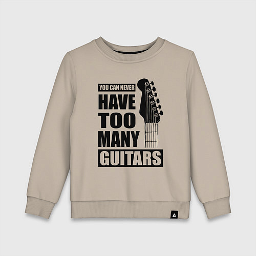 Детский свитшот Не может быть много гитар / Миндальный – фото 1