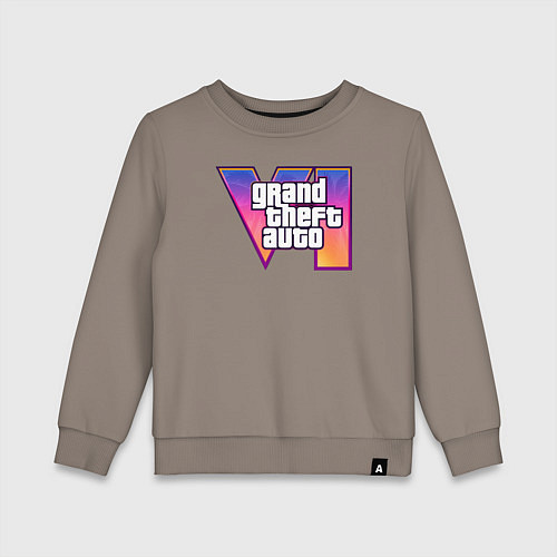 Детский свитшот GTA 6 logo / Утренний латте – фото 1