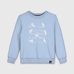 Детский свитшот Котики и ноты