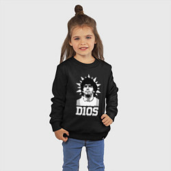 Свитшот хлопковый детский Dios Diego Maradona, цвет: черный — фото 2