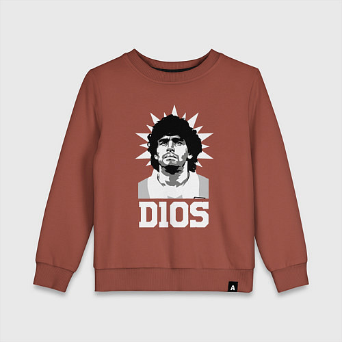 Детский свитшот Dios Diego Maradona / Кирпичный – фото 1