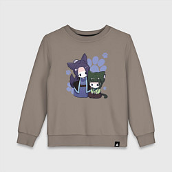 Свитшот хлопковый детский Джинши и Маомао, цвет: утренний латте