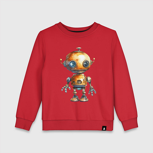 Детский свитшот Робот киберпанк / Красный – фото 1