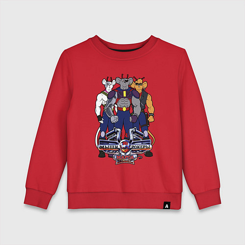 Детский свитшот Мыши рокеры с марса - все / Красный – фото 1