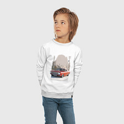Свитшот хлопковый детский Custom pickup, цвет: белый — фото 2