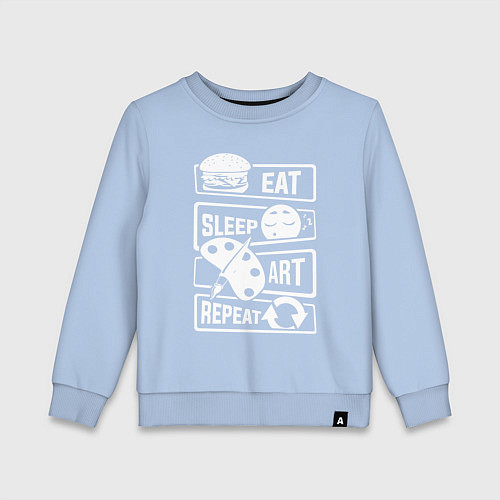 Детский свитшот Еда сон искусство / Мягкое небо – фото 1