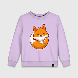 Свитшот хлопковый детский Orange fox, цвет: лаванда