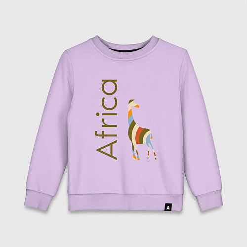 Детский свитшот Жираф цвета Африки / Лаванда – фото 1