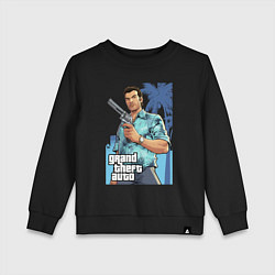 Свитшот хлопковый детский GTA - Томми Версетти, цвет: черный