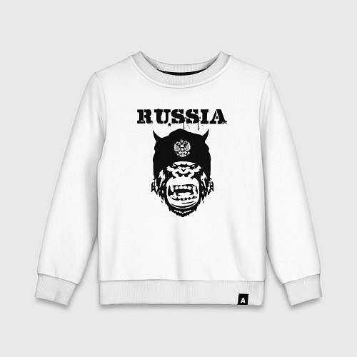 Детский свитшот Russian gorilla / Белый – фото 1