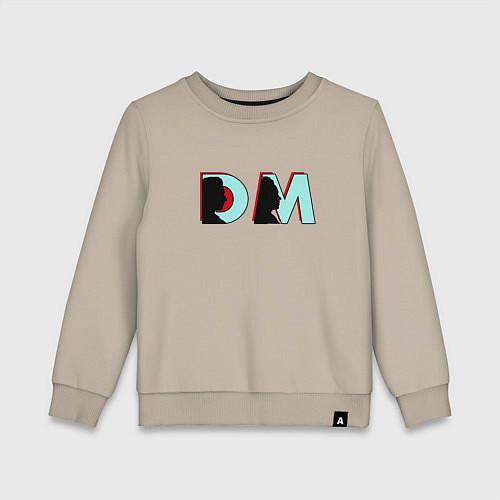 Детский свитшот Depeche Mode - DM logo / Миндальный – фото 1