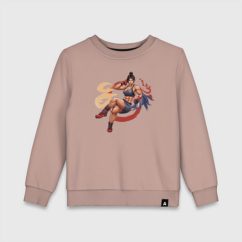 Детский свитшот Энергия в бою / Пыльно-розовый – фото 1