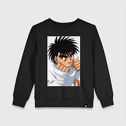 Свитшот хлопковый детский Иппо Боксер, цвет: черный