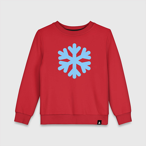 Детский свитшот Голубая снежинка / Красный – фото 1