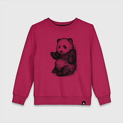 Свитшот хлопковый детский Детеныш панды, цвет: маджента