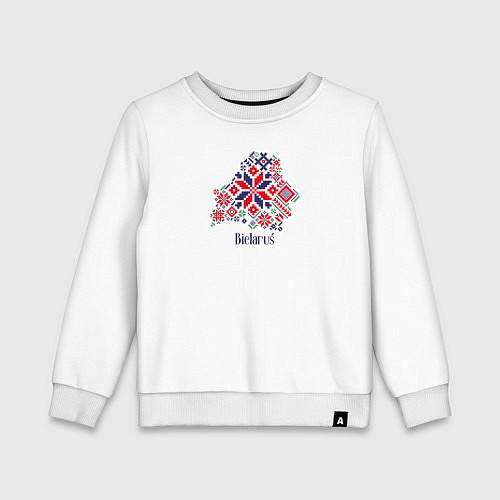 Детский свитшот Belarus орнамент / Белый – фото 1
