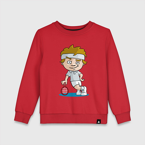 Детский свитшот Теннисист / Красный – фото 1