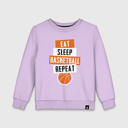 Детский свитшот Eat sleep basketball