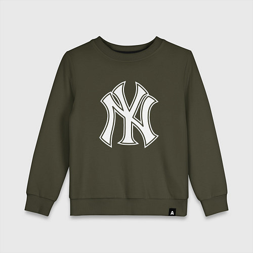 Детский свитшот New York yankees - baseball logo / Хаки – фото 1