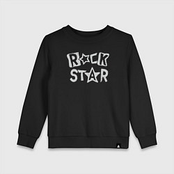 Свитшот хлопковый детский Rock stars, цвет: черный