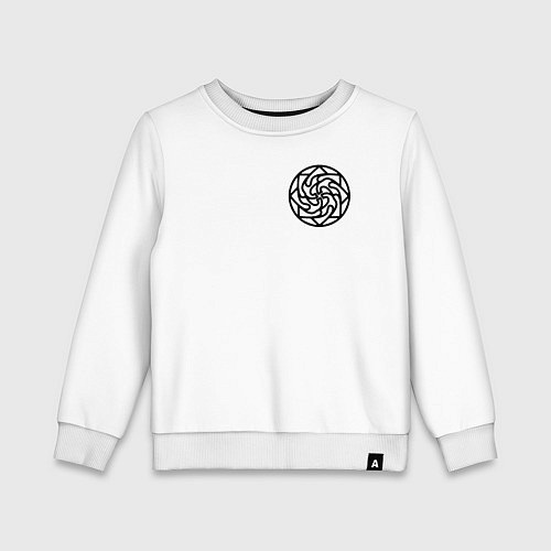 Детский свитшот Оберег здоровья здрабережень на груди / Белый – фото 1