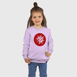 Свитшот хлопковый детский Против вируса, цвет: лаванда — фото 2