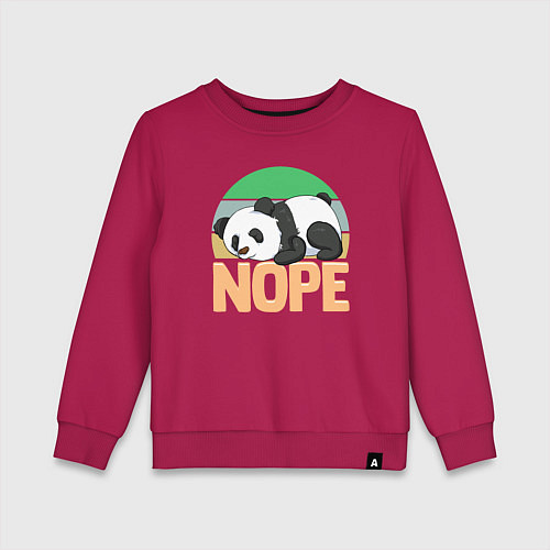 Детский свитшот Panda nope / Маджента – фото 1