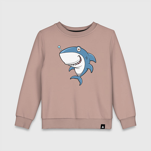 Детский свитшот Cute shark / Пыльно-розовый – фото 1