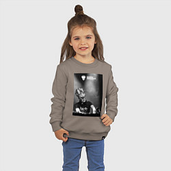 Свитшот хлопковый детский Boris Brejcha high tech minimal, цвет: утренний латте — фото 2