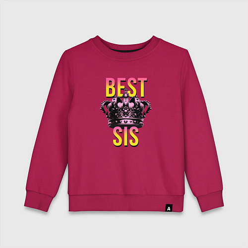 Детский свитшот Best sis / Маджента – фото 1