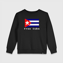 Свитшот хлопковый детский Free Cuba, цвет: черный