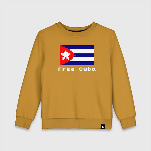 Детский свитшот Free Cuba / Горчичный – фото 1