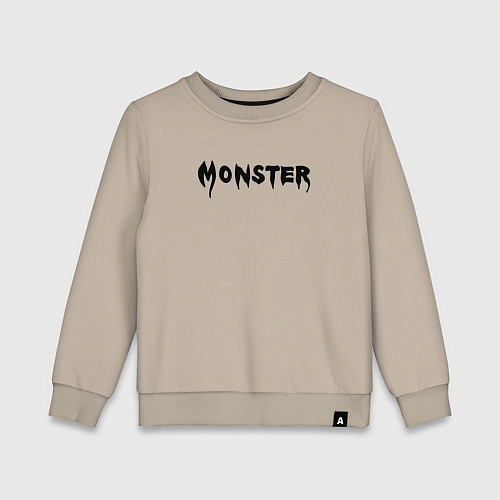 Детский свитшот Monster black / Миндальный – фото 1