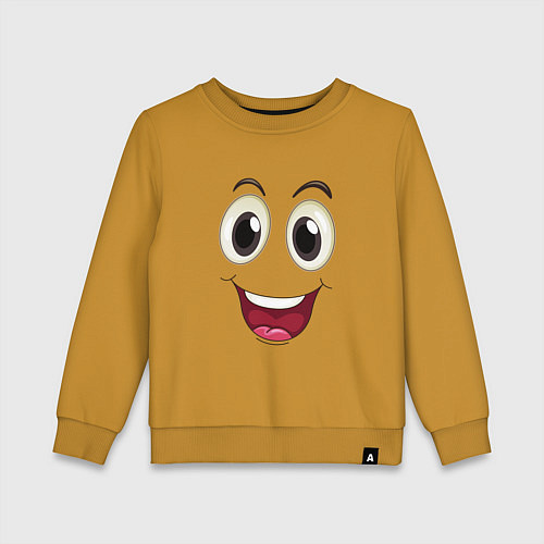 Детский свитшот Забавная улыбка / Горчичный – фото 1