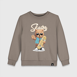 Детский свитшот Плюшевый медведь скейтер
