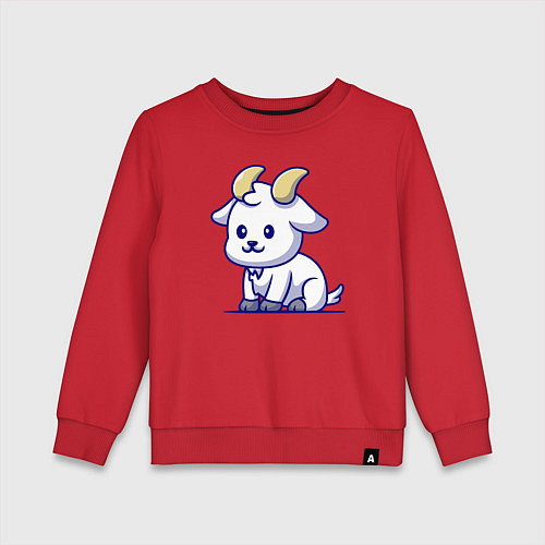 Детский свитшот Козлёнок / Красный – фото 1
